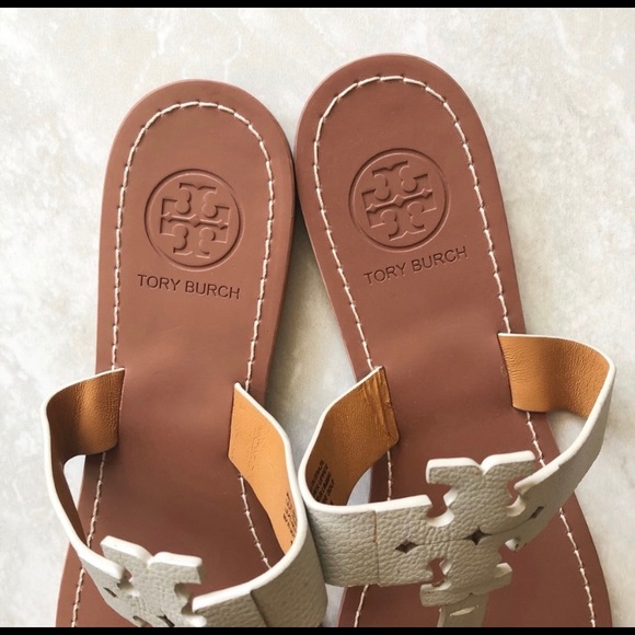 Tory Burch white Moore sandals. Size 10 - Picture 3 of 6